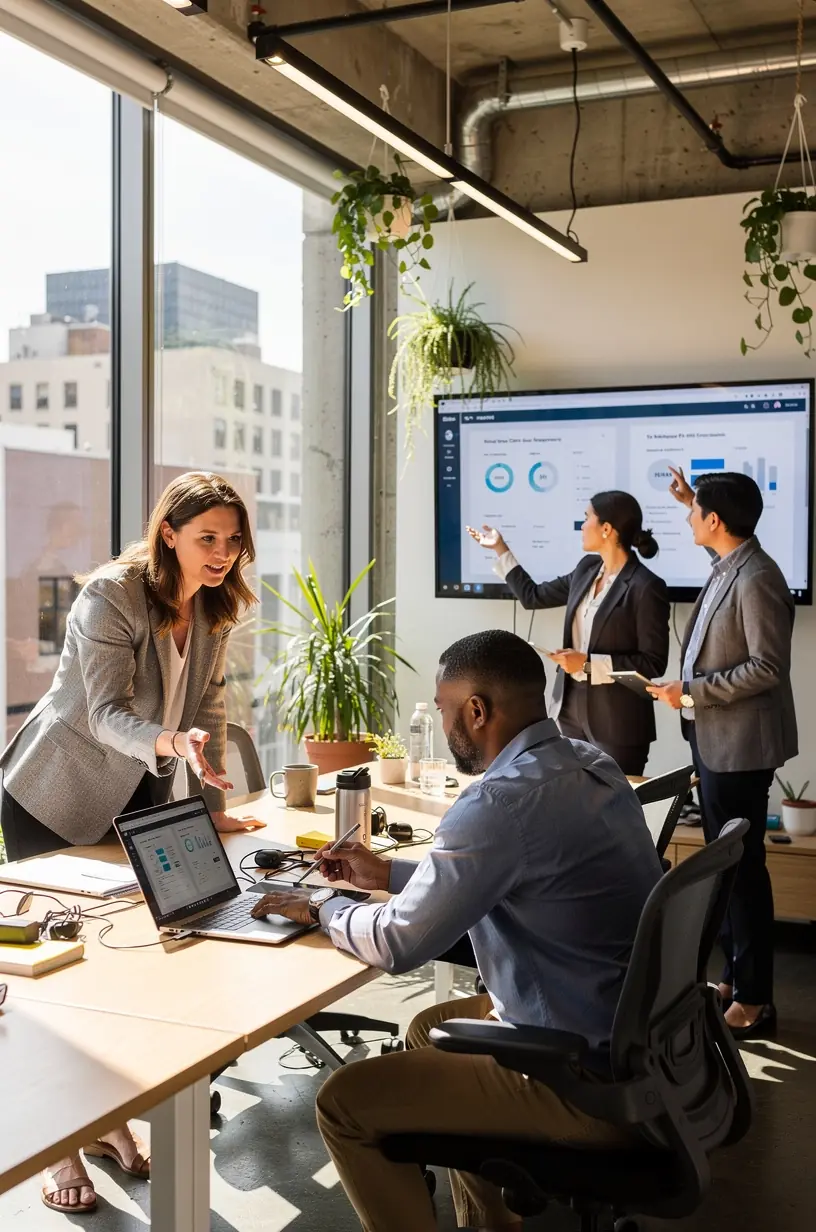 Professional business solutions illustration